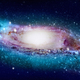 Artist’s concept of a warped galaxy.